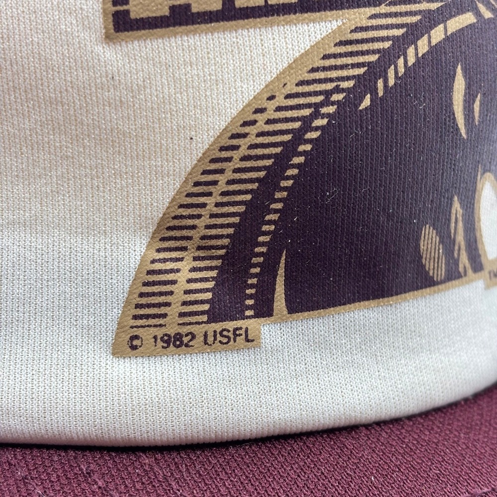 Vintage 1982 Michigan Panthers USFL AJD Trucker Hat Made USA Large Snapback - Picture 2 of 5